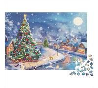 Christmas Village Scene_5 Puzzle Da 1000 Pezzi in Cartone Riciclato Extra Spesso Per Hobbyisti Di Puzzle, Allenamento Cognitivo E Logico, Attività Di Tempo Libero Nel Weekend, Top Valutato Rapporto Q