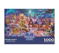 Christmas Village Scene Durable Interlocking Pieces Fun Hobby for Spare Time, Evenings, Weekends And Holiday Breaks 38x26cm/1000pcs