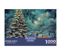 Christmas Village Scene Durable Interlocking Pieces Fun Hobby for Spare Time, Evenings, Weekends And Holiday Breaks 38x26cm/1000pcs