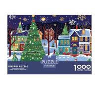 Christmas Village Scene Quality Paper Material Excellent Hobby for Quiet Time, Weekends And Holiday Relaxation 38x26cm/1000pcs
