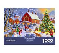 Christmas Village Scene1 High Grade Cardboard Fun Challenging Game, Relaxing After Work And Busy Days 70x50cm/1000pcs