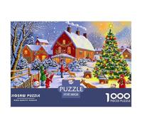 Christmas Village Scene1 Securely Fitted Pieces Suitable for Long Hour Relaxation, Brain Training And Personal Leisure Time 38x26cm/1000pcs