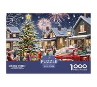 Christmas Village Scene6 Thick Sturdy Cardboard Excellent Brain Game, Suitable for Improving Mental Flexibility And Focus 52x38cm/1000pcs
