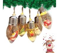 Christmas Vintage Decor String Light, LED Bulbs String Lights, Christmas Tree Lights, Christmas Indoor & Outdoor Decorations, String Lights for Tree Garland Party Decor (B,3 Meters 20 Lights)