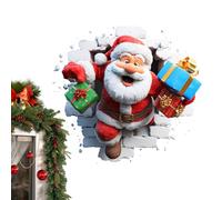 Christmas Wall Decals | Removable 3D Christmas Window Stickers | Visual Design Art Cling For Home Kitchen Bathroom Classroom Door Party Shop Refrigerator Winter