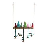 Christmas Wall Decor, Farmhouse Christmas Wall Decor, LED Light String Colorful Festive Metal Jingle Bells For Living Room Entryway Fireplace Party Backdrop Holiday Gathering Indoor