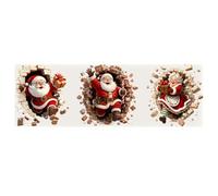 Christmas Wall Stickers - 2D Santa Break, In Design Mirror, Reflective Acry | Christmas Decorations Indoor Christmas Wall Stickers 2D Santa Break In Desi Door Home Room Party Store Restaurant School Dorm