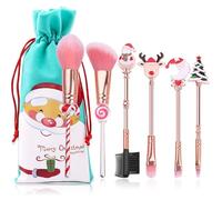 Christmas Wand Makeup Brush Set, Professional Foundation Brush, Make Up Blending Brush, Face Powder Contour Brush, Eye Shadow Blending Brush, Make Up Lip Brush, Perfect For Women’s Makeup Kit