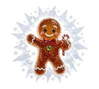Christmas Window Adesivi Shattered-Glass Effect Snowman Gingerbread | Christmas Sticker for Mirrors Frigorifero Doors Office Living Room Bedroom