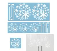 Christmas Window Clings - Clings Decal Window Stickers, Tree Ball Snowflake Sticker, 3 Pieces Festive Static Pvc Snowflake Decor | Cling Decal Stickers For Home Dorm Office Classroom