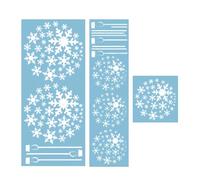 Christmas Window Clings - Snowflake Stickers | 3-Piece Festive Static PVC Christmas Window Clings, Snowflake Decal Stickers For Home, Dorm, Office, Classroom, Party, Shop, Or Holiday Decorations