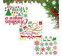 Christmas Window Stickers - Decorations, Sheet Units Static Cling for Seasonal Adornment, Interior Glass Film with Winter Imagery, Festive Embellishments for House, Front Celebration Decor
