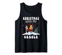 Christmas with My Beagle Dog Puppy Funny Xmas Canotta