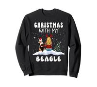 Christmas with My Beagle Dog Puppy Funny Xmas Felpa