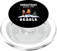 Christmas With My Beagle Dog Puppy Funny Xmas PopSockets PopGrip per MagSafe