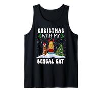 Christmas with My Bengal Cat Kitty Funny Xmas Canotta