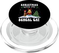 Christmas With My Bengal Cat Kitty Funny Xmas PopSockets PopGrip per MagSafe