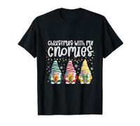 Christmas with My Gnomies Elfo di Natale Babbo Natale Maglietta