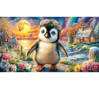 Christmas-Wonderland-with-Animals-and-Gingerbread-Houses Puzzle 1000 pezzi Estremamente difficile Gioco stimolante Carta riciclata per adulti e bambini di 12 anni in su 70x50/1000 pezzi