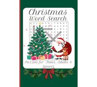 Christmas Word Search 495 Words: Holiday Themed Puzzle Book for Teens, Adults and Seniors, Large Print Book whit Solutions