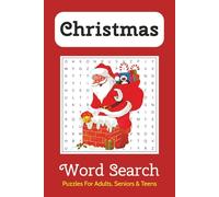 Christmas Word Search: 50+ Word Search Puzzles with Easy to Read Print about Christmas, Santa, Frosty and More | 6x9 inches, 110 pages | Perfect Stocking Stuffer of Gift