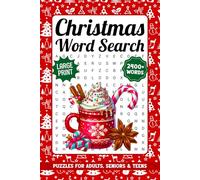 Christmas Word Search For Adults Large Print: 2400+ Words, Winter Themed Word Find Puzzles For Seniors, Fun Holiday Activity Book With Solutions
