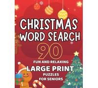 Christmas Word Search for Seniors: Large Print, Easy Puzzles for Adults, Dementia & Alzheimer’s Friendly, Memory Activity Book