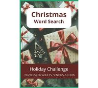 Christmas Word Search Holiday Challenge: Word Searches with Easy-to-Read Print | 6×9 Inches, 110 Pages | 50+ Puzzles - A Fun Gift for Vacations, Holidays, and Leisure Time