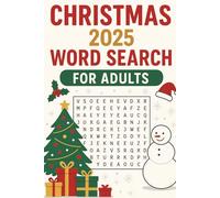 Christmas Word Search Puzzle Book 2025 For Adults: Large Print Holiday Puzzle Book for Adults, Seniors and Teens with Fun and Relaxing Word Find Challenges - 55 Puzzles, 110 Pages