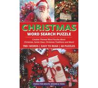 Christmas Word Search Puzzle Book: 60 Themed Word Search Puzzles with Easy to Read Print about Christmas, Santa Claus, Christmas Traditions and More | ... vacation, Holidays, Free Times & Relaxation