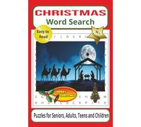 Christmas Word Search Puzzle Book: Word Searches with Easy to Read Print about Christmas, Nativity, Holidays and More | 6x9 inches, 110 pages | 50+ ... Gift for Vacations, Holidays and Free Times