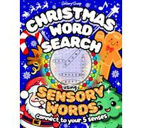 Christmas Word Search Using Sensory Words Connect to Your 5 Senses: Search and Find Games Activity Book for Kids age 6+, Adults and Seniors. Two Level Difficulty. Festive and Fun for all!