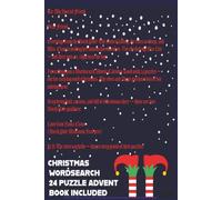 CHRISTMAS WORDSEARCH 24 PUZZLE ADVENT BOOK INCLUDED: Word Searches witChristmas letter 24 puzzle advent wordsearches in easy to Read Print about ... 24 Puzzles.. Gift , Xmas countdown, Holidays