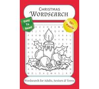 Christmas Wordsearch for Adults, Seniors & Teens: Puzzles with Easy to Read Print about Christmas, 6x9 inches, 110 pages | 50+ Puzzles… Gift for Vacations, Holidays and Relaxation