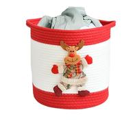 Christmas Woven Basket - Laundry Storage Christmas Rope Basket | Candy Treat Organizer | Baskets Storage For Laundry Women Men Kids Easter Valentines Holiday Food Chocolate Snack Candy Fruit Snacks