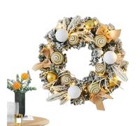 Christmas Wreath - 11.81 Inches,Christmas Garland Decor | Festive LightedGarland Wreath For Holiday Mantle Home Wall Winter Outdoor Kitchen Indoor