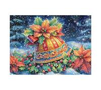 Christmas Wreath Bow Puzzle 500 Pezzi Per Adulti in Cartone Rigido 3D Panoramico Per Viaggi E Vacanze Miglioramento Concentrazione Edizione Esclusiva Qualità 500 PCS（52×38cm）