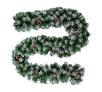 Christmas Wreath - Christmas Garland | Pine Garland | 8.8 Ft Christmas Tovaglia Garland, Realistic Pine Cone Garlands with Red Berries, Christmas Garland For Long-Lasting Use - Holiday Garland