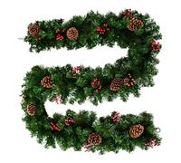 Christmas Wreath - Christmas Garland | Pine Garland | 8.8 Ft Christmas Tovaglia Garland, Realistic Pine Cone Garlands with Red Berries, Christmas Garland For Long-Lasting Use - Holiday Garland