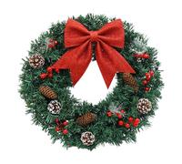Christmas Wreath - Outdoor Christmas Wreath | Pine Cone Holiday Wreaths | Elegant Chriistmas Decoration for Mantle Cabinet Wall Porch Fireplace Window Kitchen | Artificiale Seasonal Wreaths
