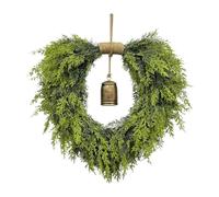 Christmas Wreath Outdoor, Seasonal Festive Decor For Window, Christmas Front Door Artificial Wreath Garland With Bells, Seasonal Decor For Holidays, Home Table Walls Porch Indoor Outdoor Display