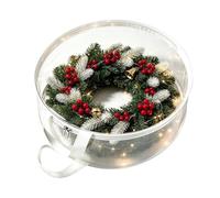 Christmas Wreath Storage Bag - Clear Foldable Holiday Organizer
