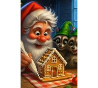 Christmas Writing Notebook Raccoon & Santa Claus: Lined Writing Journal with Santa and Gingerbread House for Notes, Ideas and Holiday Thoughts