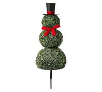 Christmas Yard Stakes - Snowman Tree Shape Outdoor Signs, Festive Garden Decoration, Weatherproof Stakes for Lawn Patio Fence Driveway Pathway, Christmas Decoration Set, Multicolor Outdoor DisplayChri