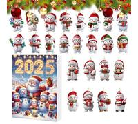christmasCountdown Calendar,2D Acrylic christmasCountdown Decor | Snowman Themed Tree Ornament Table Decor
