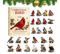 Christmass Christmas Birds Countdown Calendar | 24 Day Realistic Acrylic