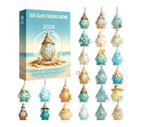 Christmass Christmas Calendar Advent | 2D Acrylic Sea Glass Gnome Collectib | 24-Day Countdown Calendar For Windowsill Mantel Office Car Backpack Holiday Party Home Festive Countdown: This Christ