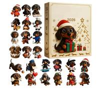 Christmeas Countdown Calendar Dachshund 24 Days Dog Figurine 2026 Advente