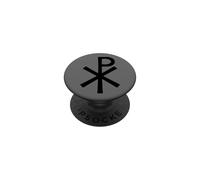 CHRISTOGRAM CHI RO SIMBOLO CRISTIANO LABARUM NERO PopSockets PopGrip Adesivo