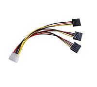 Christol 1pc 4 Pin IDE Molex a 3 SATA Power Splitter prolunga connettori per Cavi Connessione al Computer e Collegamento del Cavo HDD